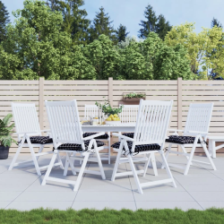 vidaXL krēslu matrači, 6 gab., 40x40x7 cm, audums, melni četrstūri