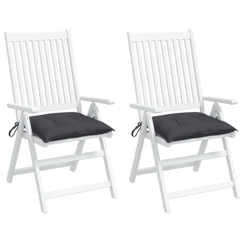 vidaXL dārza krēslu spilveni, 2 gab., pelēki, 50x50x7 cm, audums