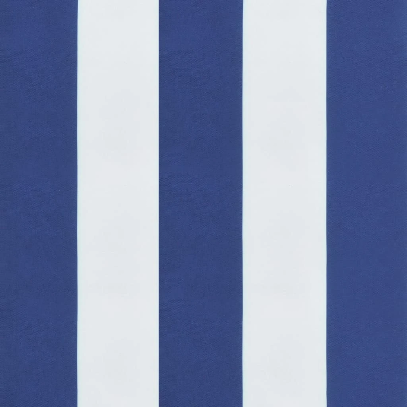 vidaXL dārza sola matracis, 120x50x7 cm, zilas, baltas svītras, audums