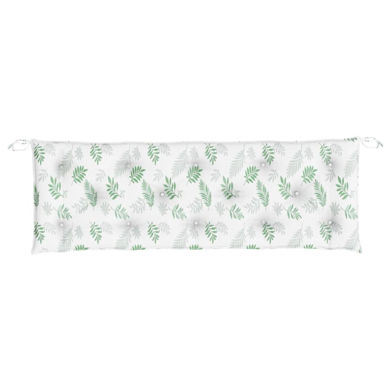 vidaXL dārza sola matracis, 150x50x7 cm, audums ar lapu apdruku