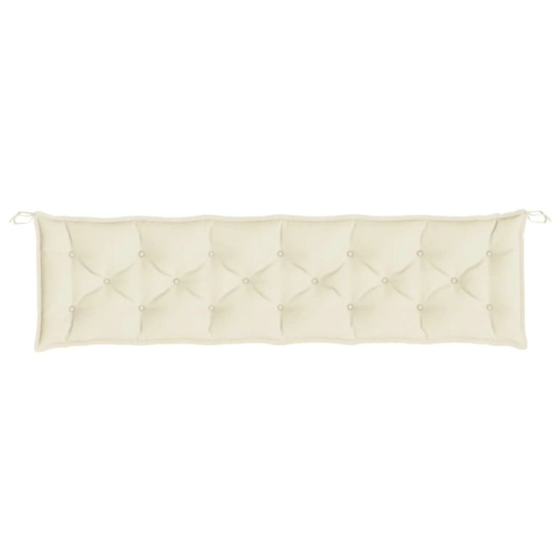 vidaXL dārza sola matrači, 2 gab., 200x50x7cm, oksforda audums, bēši