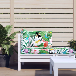 vidaXL palešu dīvānu matrači, 3 gab., krāsains audums