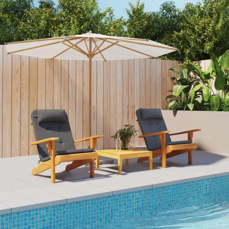 vidaXL dārza krēslu spilveni, 2 gab., oksforda audums, antracītpelēks