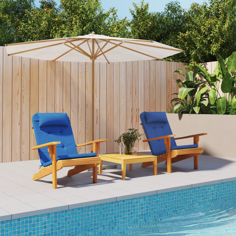 vidaXL Krēslu spilveni 2 pcs Zila 58 x 77 x 4,5 cm Oksforda audums