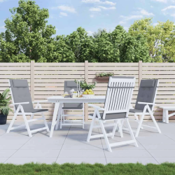 vidaXL dārza krēslu spilveni, 4 gab., oksforda audums, pelēki