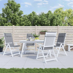 vidaXL dārza krēslu spilveni, 6 gab., oksforda audums, pelēki