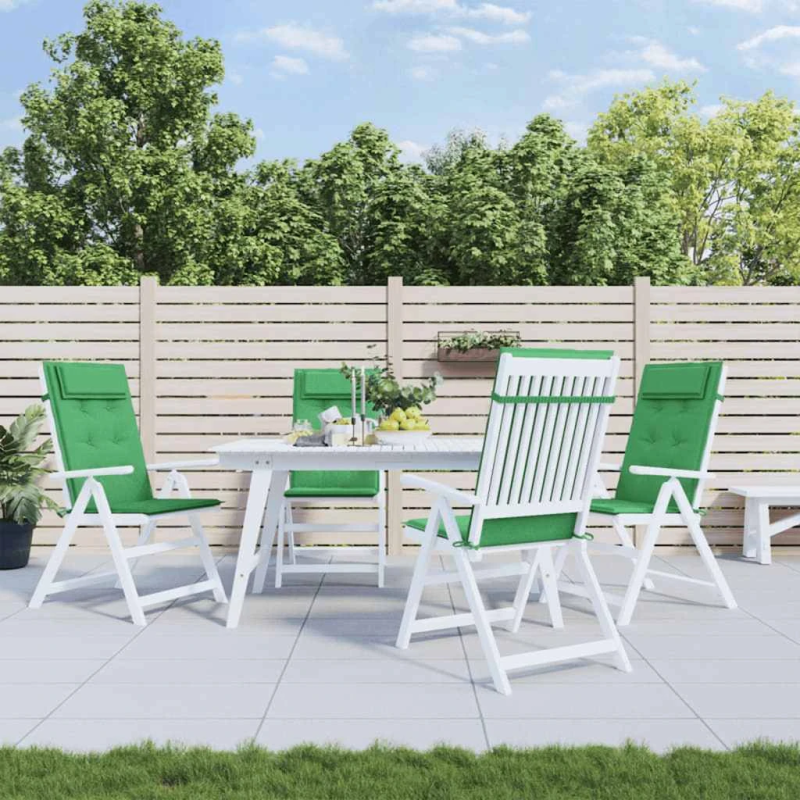 vidaXL dārza krēslu spilveni, 4 gab., zaļš oksforda audums