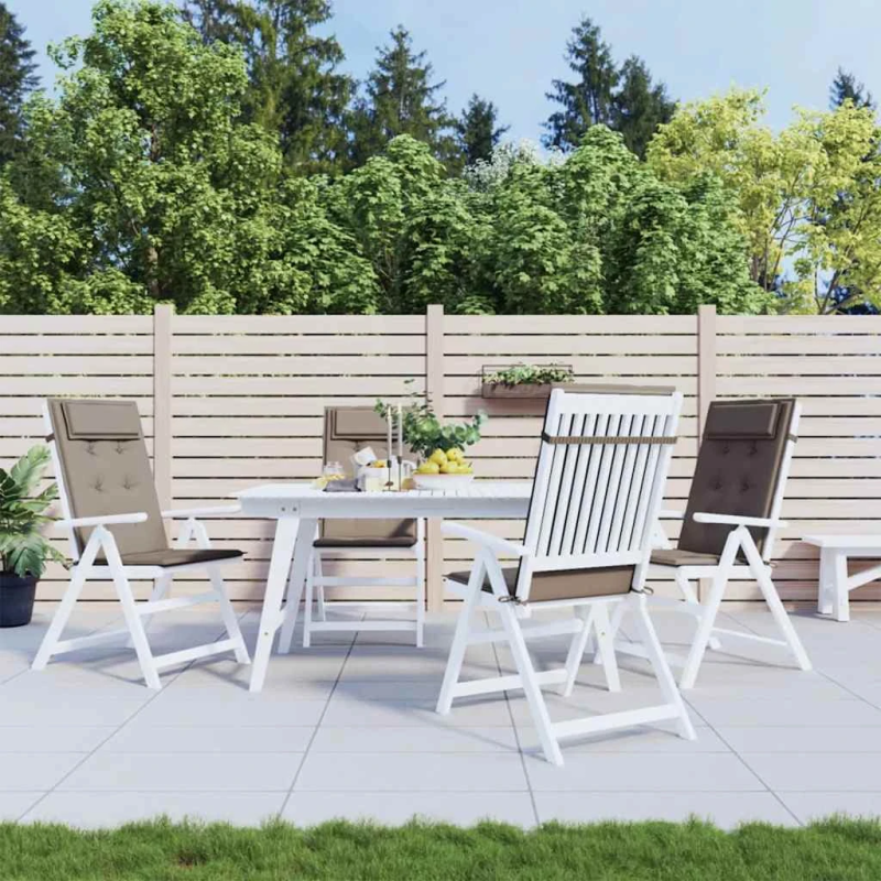 vidaXL dārza krēslu spilveni, 4 gab., pelēkbrūns oksforda audums