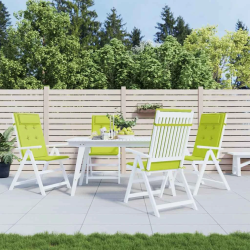 vidaXL dārza krēslu spilveni, 4 gab., spilgti zaļš oksforda audums