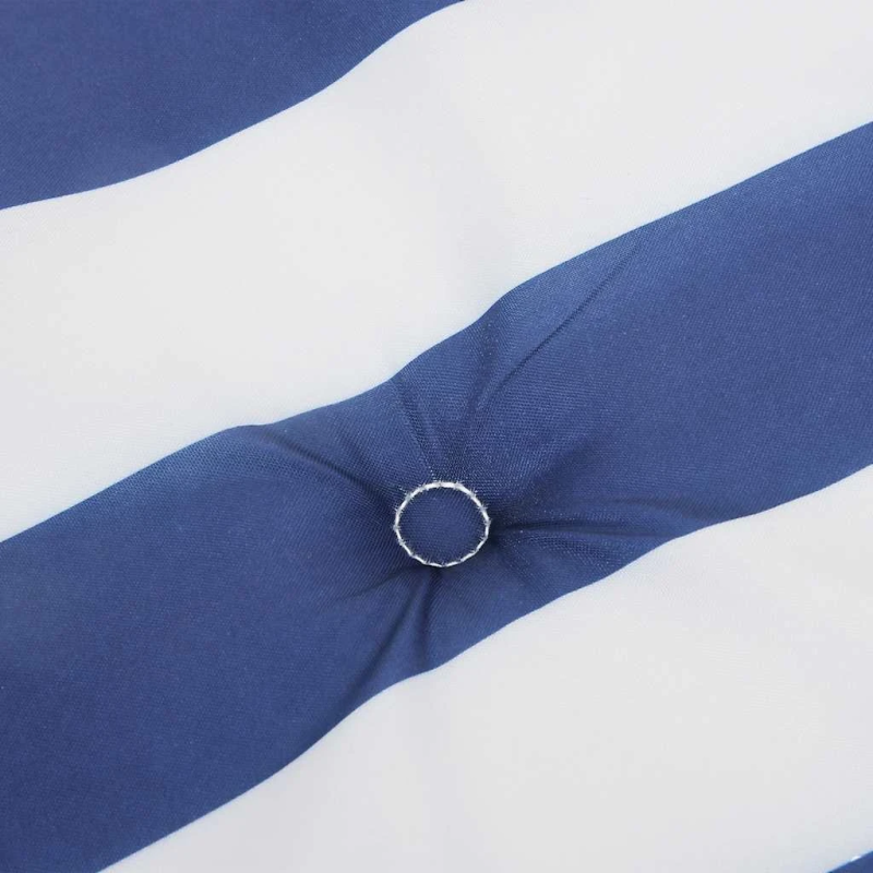 vidaXL krēslu spilveni, 6 gab., zilas un baltas svītras, audums