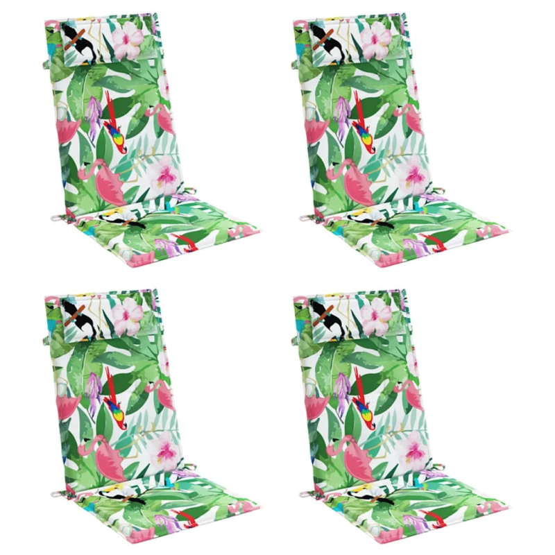 vidaXL dārza krēslu spilveni, 4 gab., krāsains oksforda audums