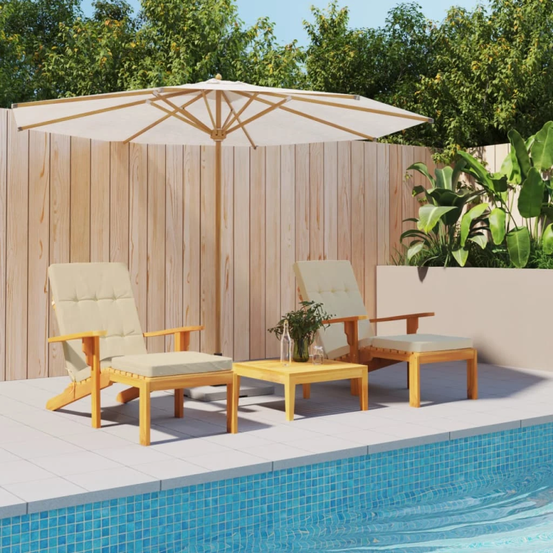 vidaXL dārza krēslu spilveni, 2 gab., oksforda audums, bēši