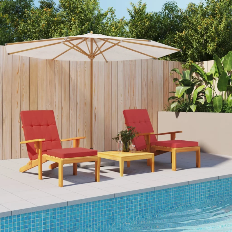 vidaXL dārza krēslu spilveni, 2 gab., oksforda audums, sarkani