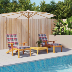 vidaXL krēslu spilveni, 2 gab., oksforda audums, sarkanas rūtis