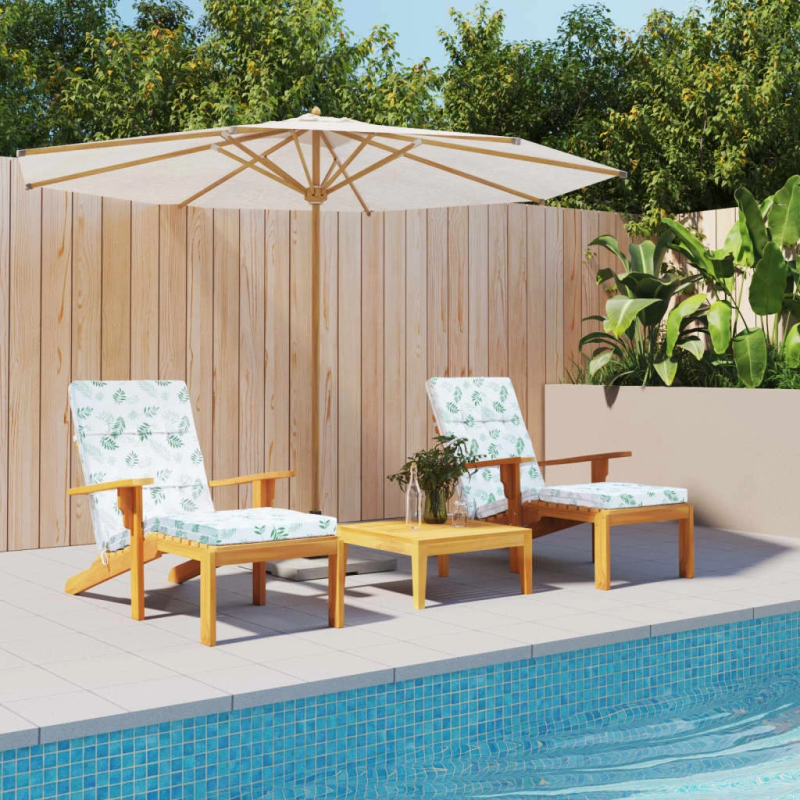 vidaXL krēslu spilveni, 2 gab., oksforda audums, lapu apdruka