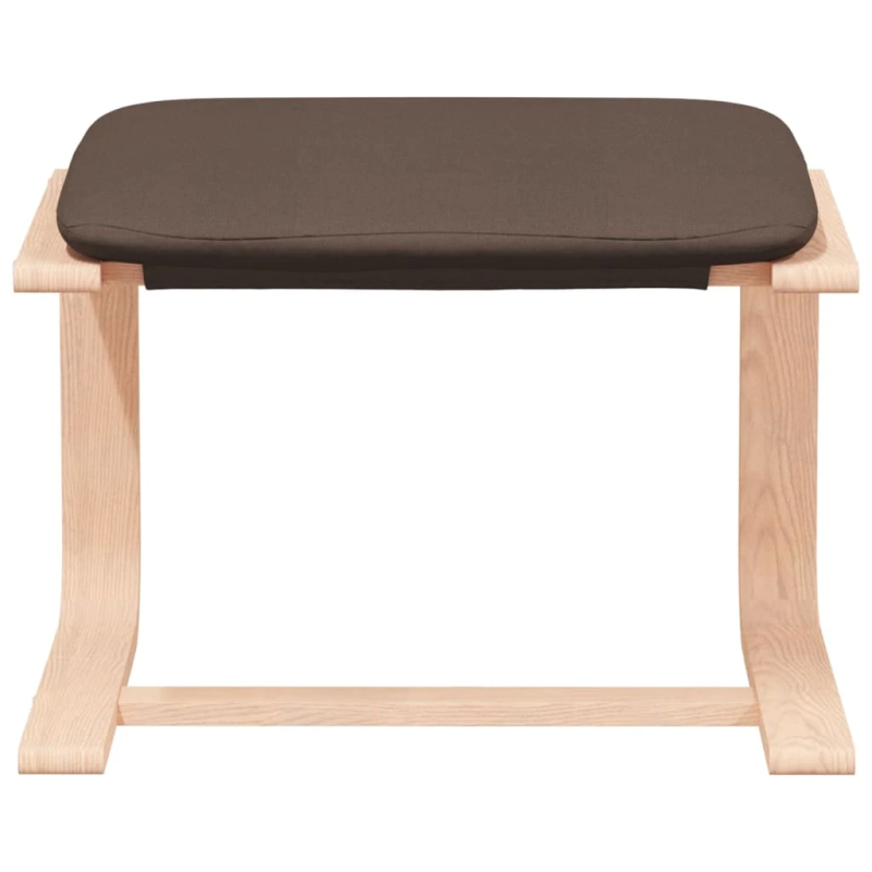 vidaXL atpūtas krēsls ar kājsoliņu, tumši brūns audums