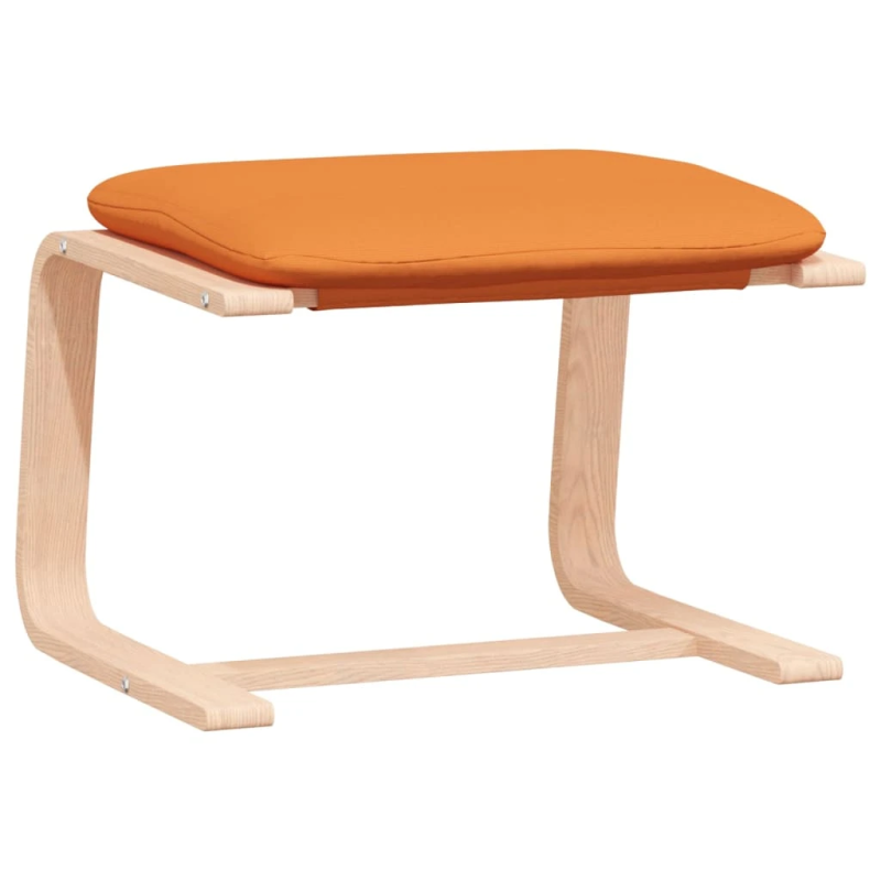 vidaXL atpūtas krēsls ar kājsoliņu, tumši dzeltens audums