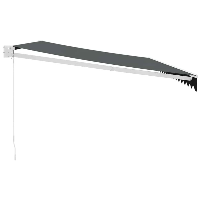 vidaXL izvelkama markīze, pelēka, 5x3 m, audums, alumīnijs