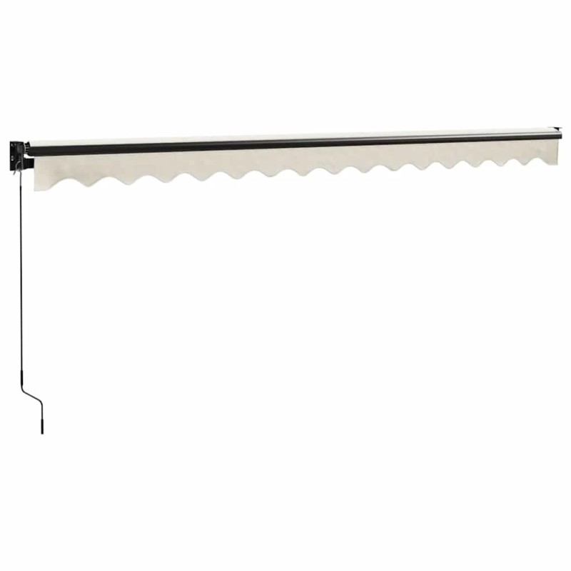 vidaXL Ištraukiama markizė, kreminė, 4x3m, audinys ir aliuminis
