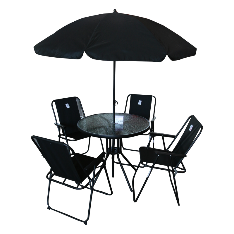 Dārza komplekts, galds ar 4 krēsliem