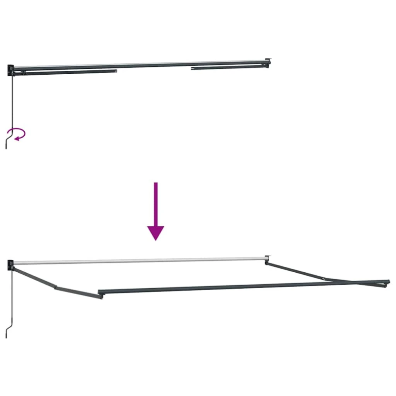 vidaXL izvelkama markīze, oranža, brūna, 4x3 m, audums, alumīnijs