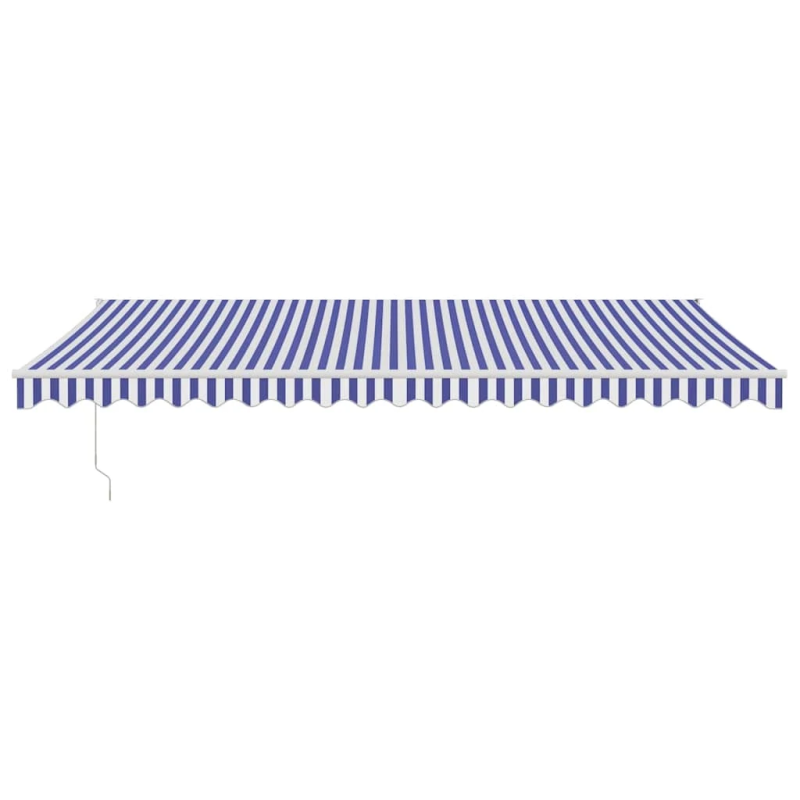 vidaXL izvelkama markīze, automātiska, zila, balta, 5x3 m
