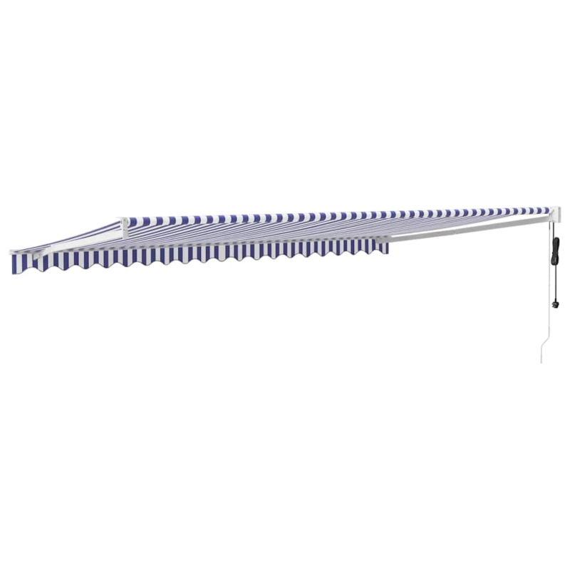 vidaXL izvelkama markīze, automātiska, zila, balta, 5x3 m