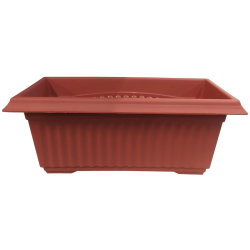 Puķu pods plastmasas 40x20x15cm, brūns