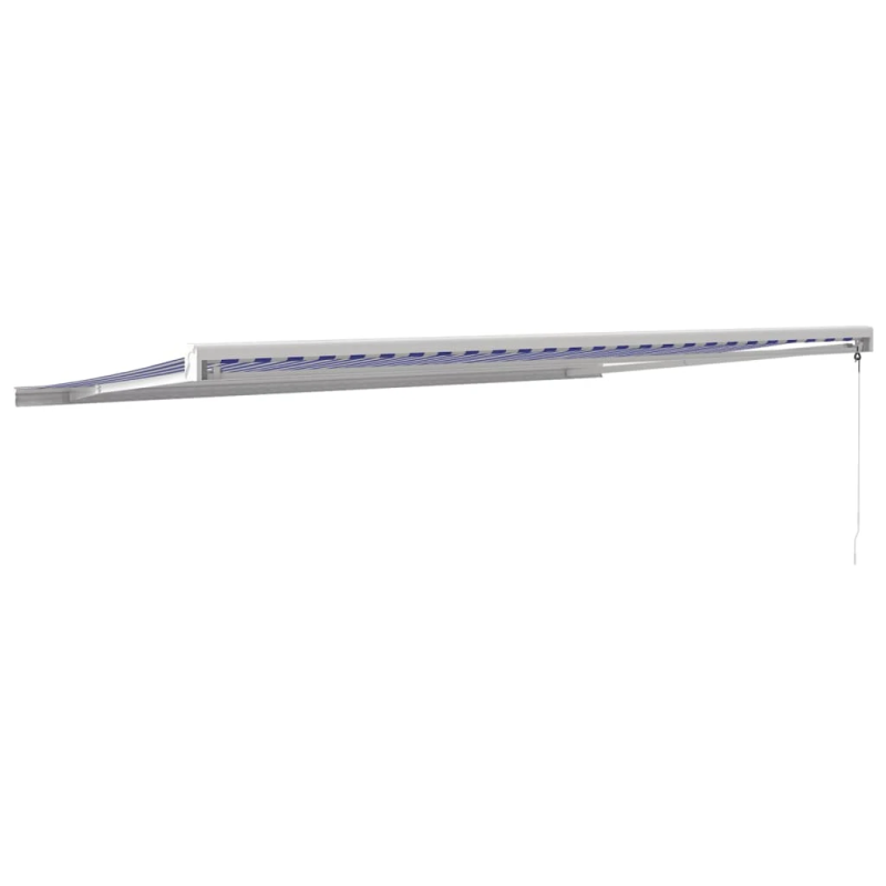 vidaXL izvelkama markīze, zila, balta, 5x3 m, audums, alumīnijs