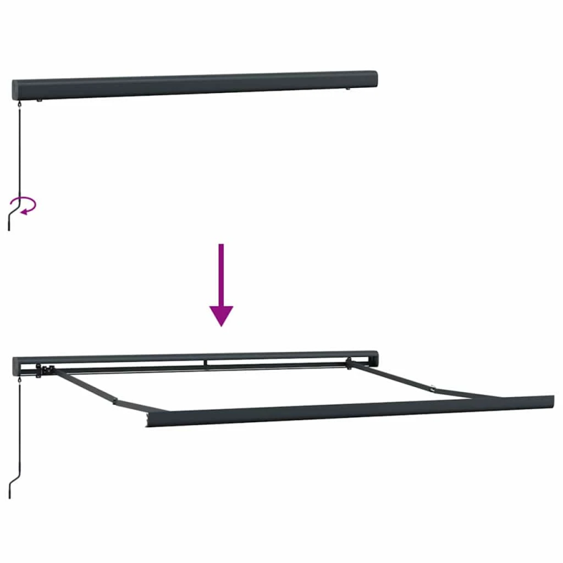 vidaXL izvelkama markīze, dzeltena, balta, 3x2,5 m, audums, alumīnijs