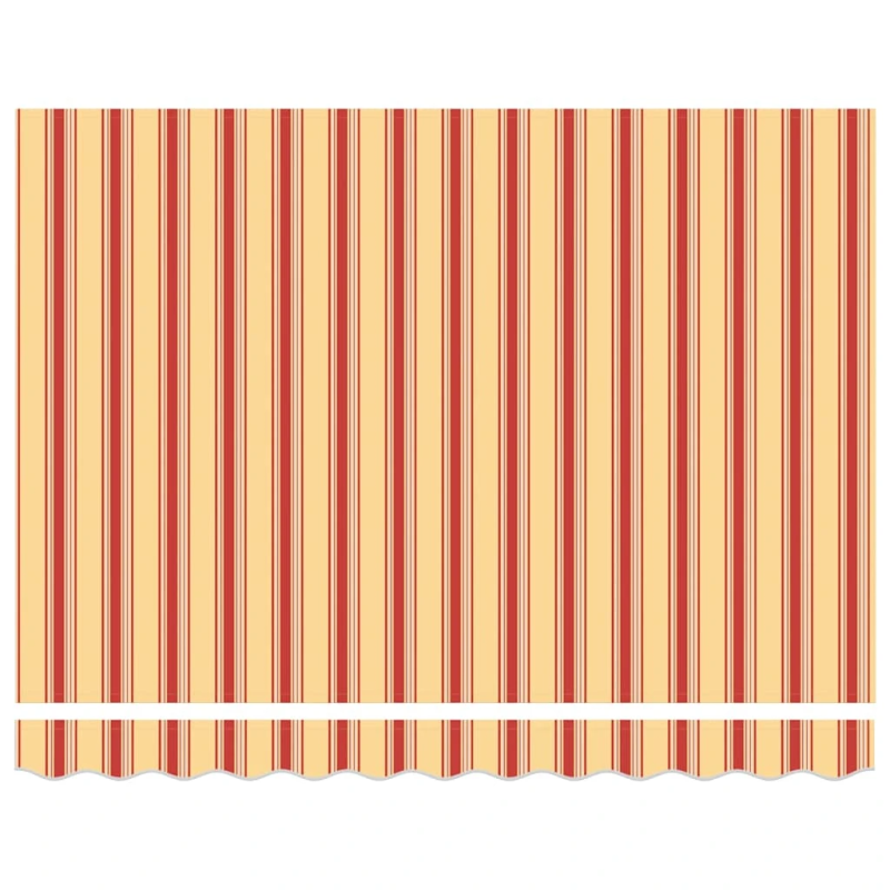 vidaXL izvelkama markīze, dzeltena, balta, 3x2,5 m, audums, alumīnijs