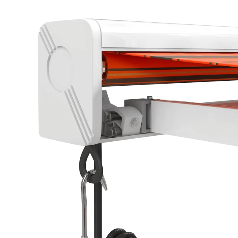 vidaXL izvelkama markīze, oranža, brūna, 4x3 m, audums, alumīnijs