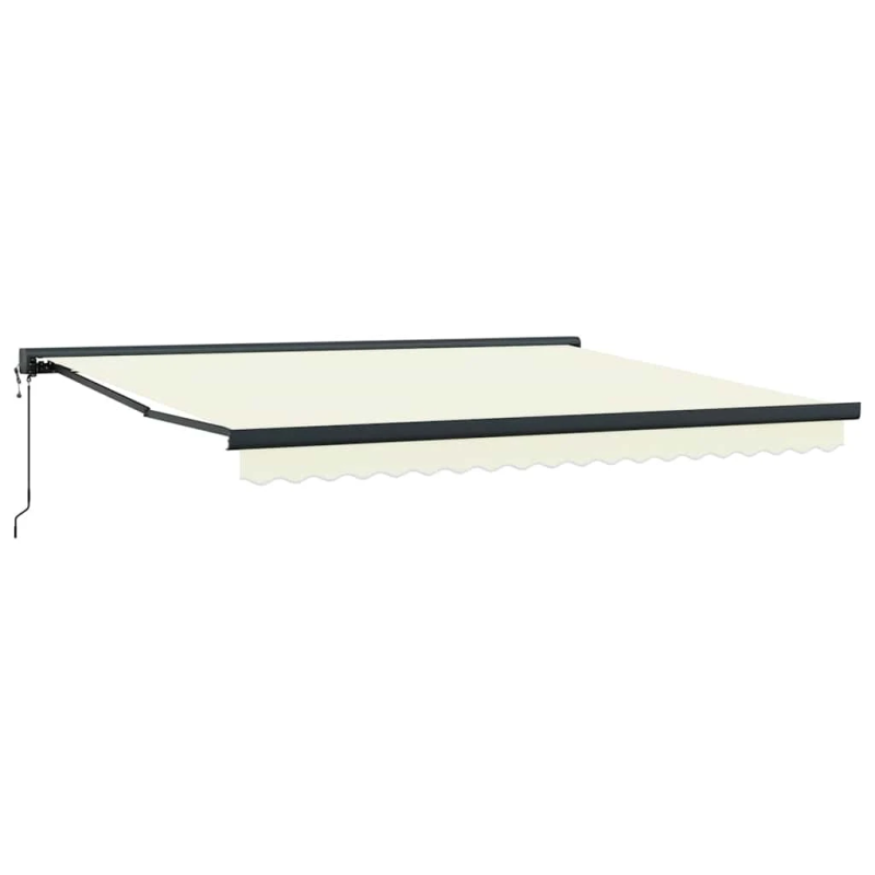 vidaXL izvelkama markīze, krēmkrāsas, 4x3 m, audums, alumīnijs
