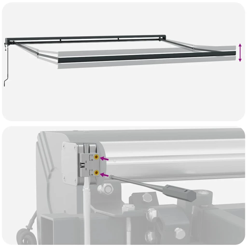 vidaXL izvelkama markīze, oranža, brūna, 4x3 m, audums, alumīnijs