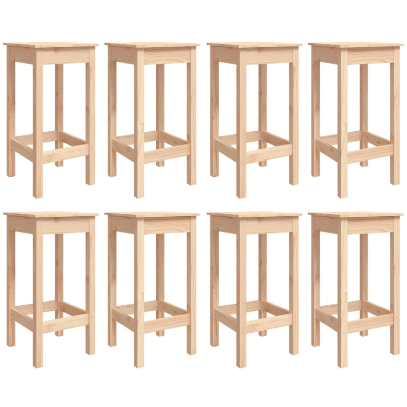 vidaXL 9-daļīgs dārza bāra mēbeļu komplekts, priedes masīvkoks