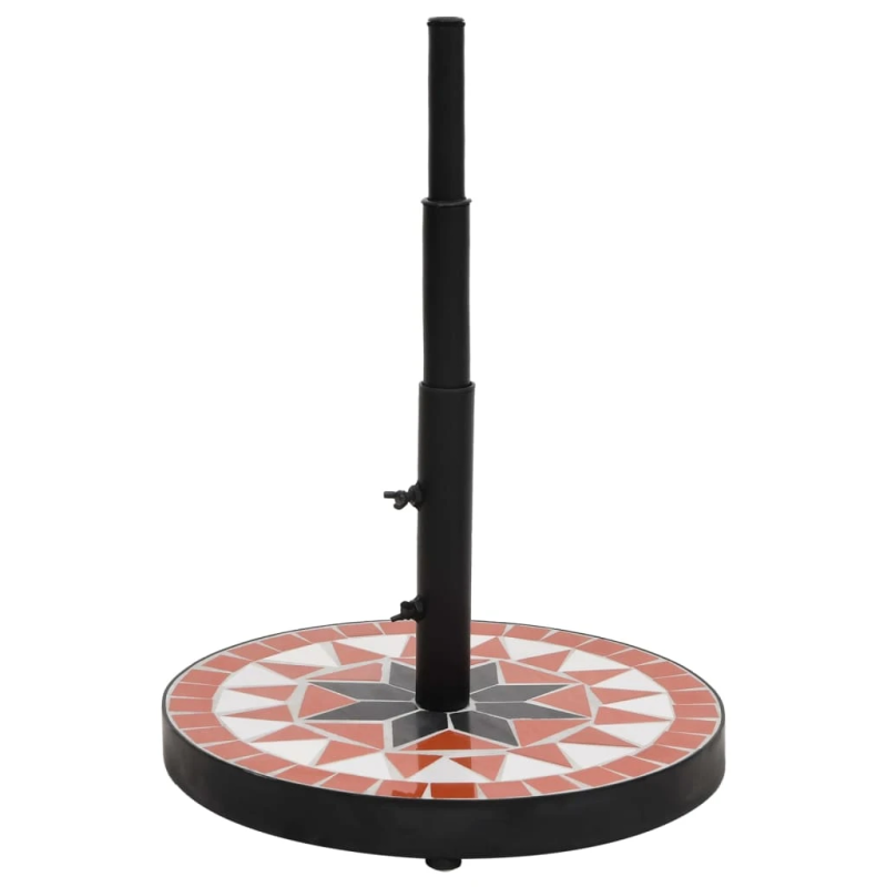 vidaXL saulessarga pamatne, apaļa, sarkanbrūna un balta, 12 kg