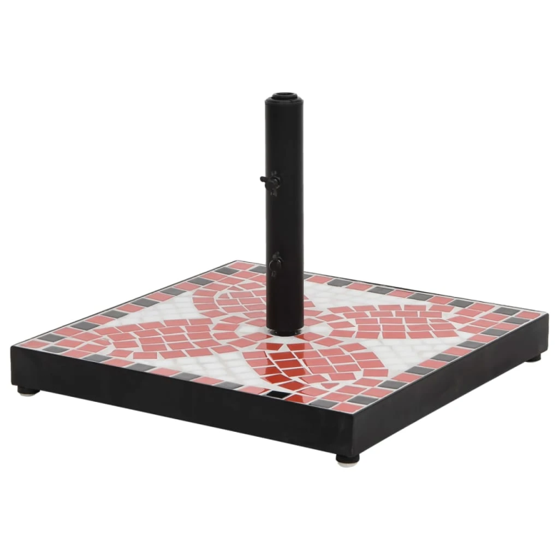 vidaXL saulessarga pamatne, kvadrātveida, sarkanbrūna un balta, 12 kg