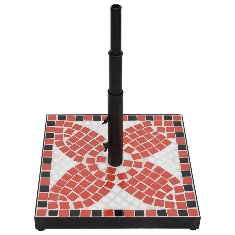 vidaXL saulessarga pamatne, kvadrātveida, sarkanbrūna un balta, 12 kg