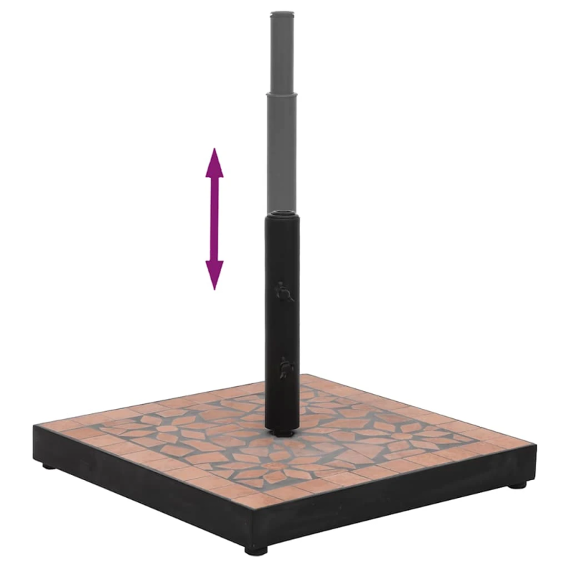 vidaXL saulessarga pamatne, kvadrātveida, sarkanbrūna, 12 kg