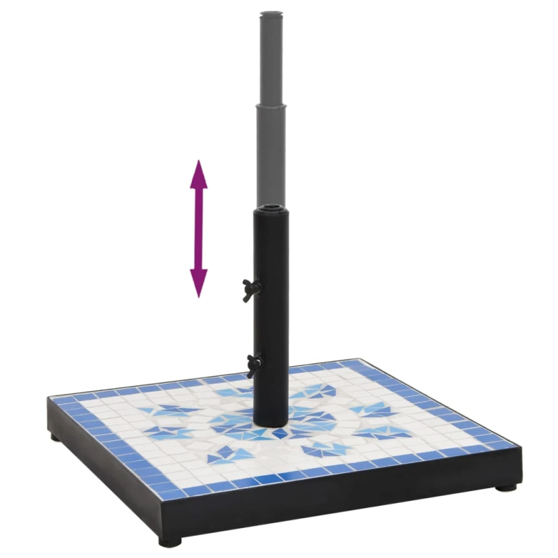 vidaXL saulessarga pamatne, 12 kg, kvadrāta forma, baltu ar baltu