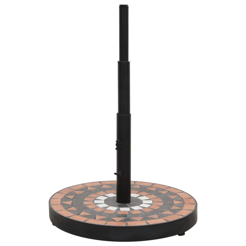 vidaXL saulessarga pamatne, apaļa, sarkanbrūna un balta, 12 kg