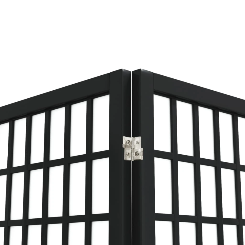 vidaXL aizslietnis, 3 paneļi, salokāms, 120x170cm, japāņu stils, melns