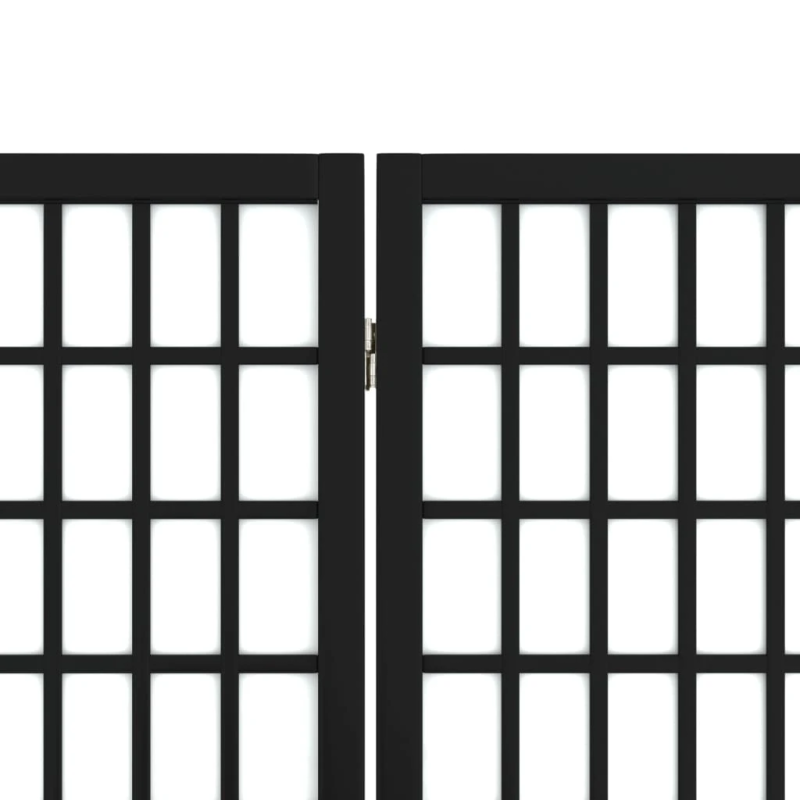 vidaXL aizslietnis, 6 paneļi, salokāms, 240x170cm, japāņu stils, melns