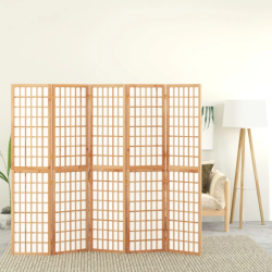 vidaXL aizslietnis, 5 paneļi, salokāms, 200x170cm, japāņu stils