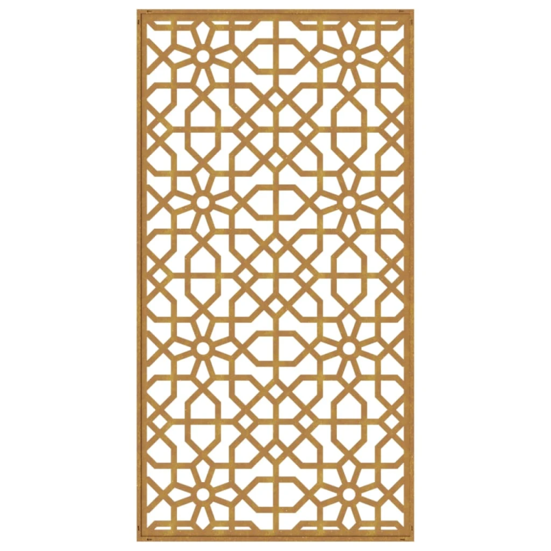 vidaXL dārza sienas rotājums, 105x55 cm, tērauds, rūsas efekts