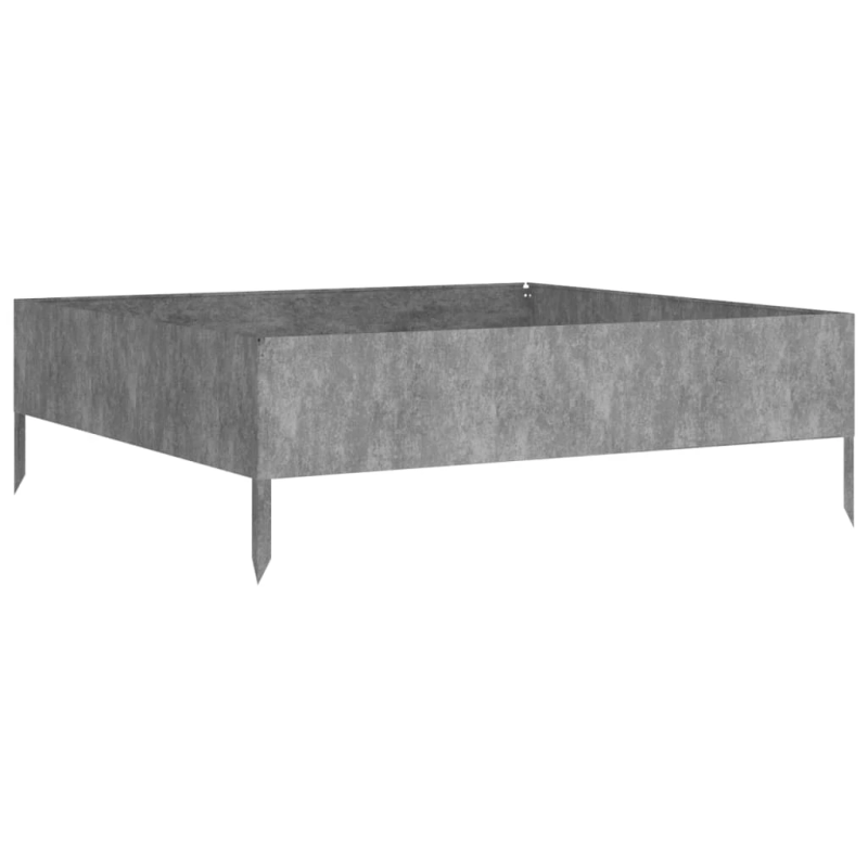 vidaXL augstā dārza puķu kaste, 100x100x33,5 cm, tērauds, rūsas efekts