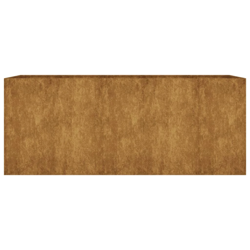 vidaXL augstā dārza puķu kaste, 200x80x80 cm, tērauds ar rūsas efektu