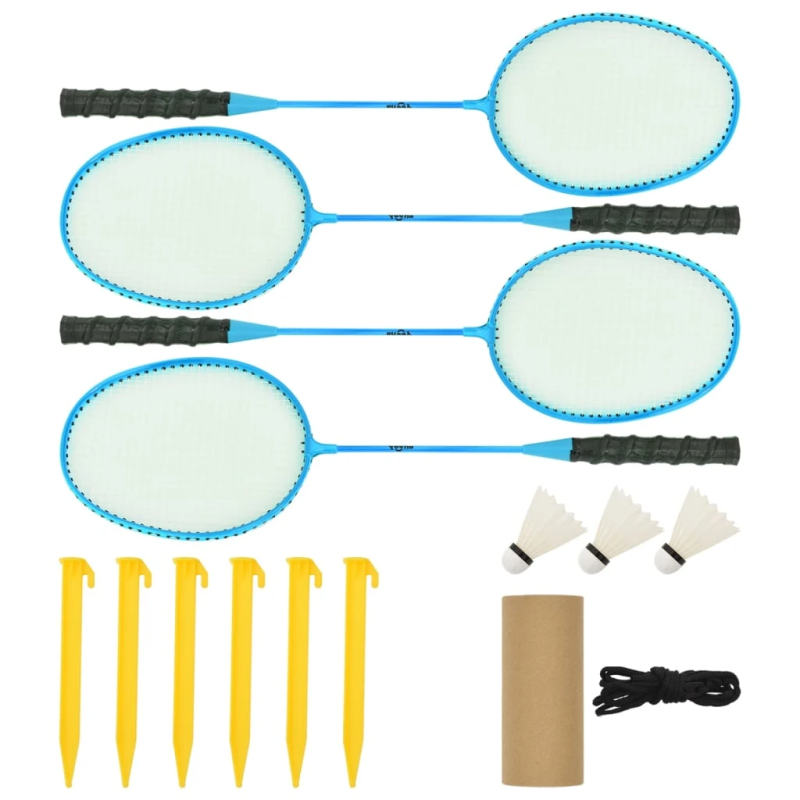 vidaXL badmintona tīkls, dzeltens un melns, 600x155 cm, PE audums