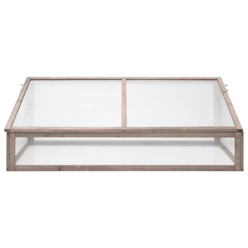 vidaXL siltumnīca, pelēka, 110x58,5x39 cm, egles koks