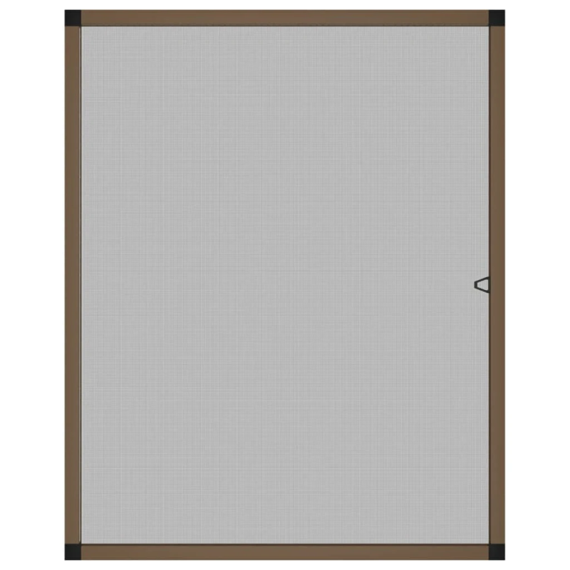 vidaXL kukaiņu siets logam, 80x100 cm, brūns alumīnijs